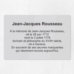 Plaque commémorative en plexiglas gravé 30x20cm