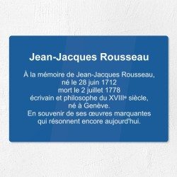 Plaque commémorative en plexiglas gravé 30x20cm
