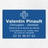 Plaque dentiste en aluminium 30x20cm