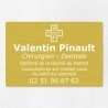 Plaque dentiste en aluminium 30x20cm