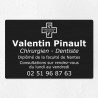 Plaque dentiste en aluminium 30x20cm