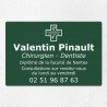 Plaque dentiste en aluminium 30x20cm