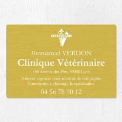 Plaque vétérinaire en aluminium 30x20cm