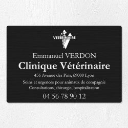 Plaque vétérinaire en aluminium 30x20cm