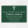 Plaque cabinet médical en aluminium 30x20cm