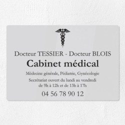 Plaque cabinet médical en plexiglas gravé 30x20cm