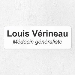 Plaque porte de cabinet médical en plexiglas gravé 15x5cm