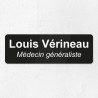 Plaque porte de cabinet médical en plexiglas gravé 15x5cm
