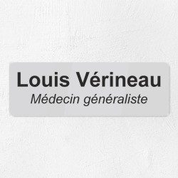 Plaque porte de cabinet médical en plexiglas gravé 15x5cm