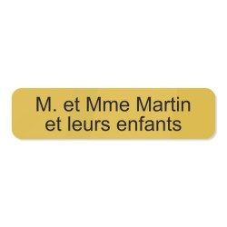 Plaque de boite aux lettres en plexiglas couleur gravé 10x2.5cm