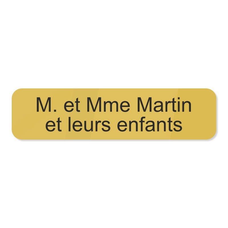 Plaque de boite aux lettres en plexiglas couleur gravé 10x2.5cm Plaque de boite aux lettres en plexiglas couleur gravé 10x2.5cm