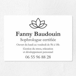 Plaque sophrologue économique en PVC gravoply 30x20cm