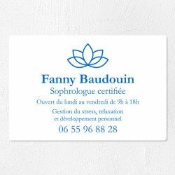 Plaque sophrologue économique en PVC gravoply 30x20cm