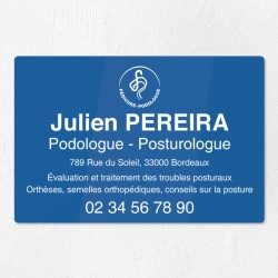 Plaque podologue en plexiglas gravé 30x20cm