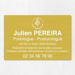 Plaque podologue en aluminium 30x20cm