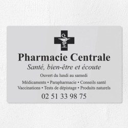 Plaque pharmacie en plexiglas gravé 30x20cm