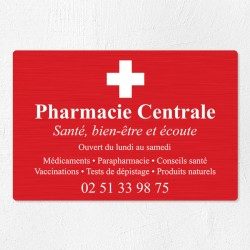 Plaque pharmacie en aluminium 30x20cm