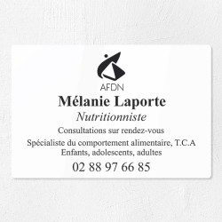 Plaque nutritionniste en plexiglas gravé 30x20cm