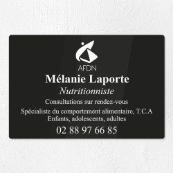 Plaque nutritionniste en plexiglas gravé 30x20cm