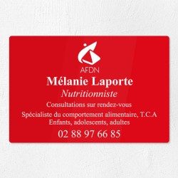 Plaque nutritionniste en plexiglas gravé 30x20cm