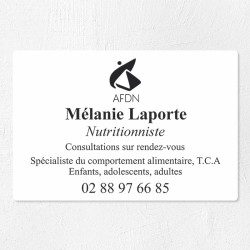 Plaque nutritionniste économique en PVC gravoply 30x20cm