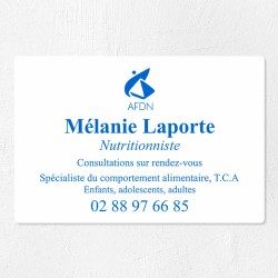 Plaque nutritionniste économique en PVC gravoply 30x20cm