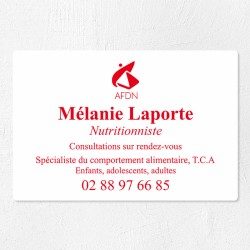 Plaque nutritionniste économique en PVC gravoply 30x20cm