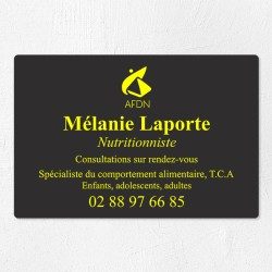 Plaque nutritionniste économique en PVC gravoply 30x20cm