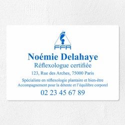 Plaque réflexologue économique en PVC gravoply 30x20cm