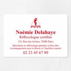 Plaque réflexologue économique en PVC gravoply 30x20cm