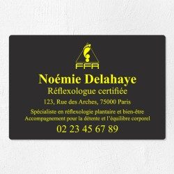 Plaque réflexologue économique en PVC gravoply 30x20cm