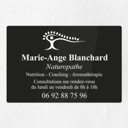 Plaque naturopathe en plexiglas gravé 30x20cm