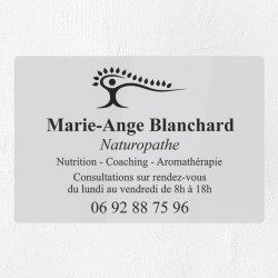 Plaque naturopathe en plexiglas gravé 30x20cm