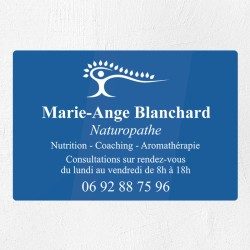 Plaque naturopathe en plexiglas gravé 30x20cm