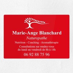 Plaque naturopathe en plexiglas gravé 30x20cm