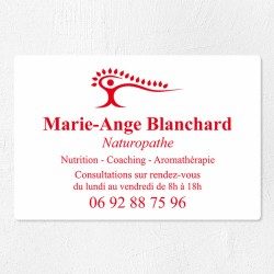 Plaque naturopathe économique en PVC gravoply 30x20cm