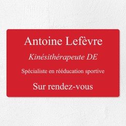 Plaque professionnelle économique en PVC gravoply 25x15cm