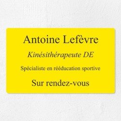 Plaque professionnelle économique en PVC gravoply 25x15cm