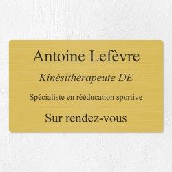 Plaque professionnelle économique en PVC gravoply 25x15cm