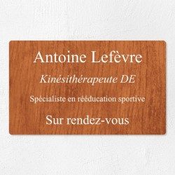Plaque professionnelle économique en PVC gravoply 25x15cm