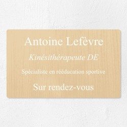 Plaque professionnelle économique en PVC gravoply 25x15cm