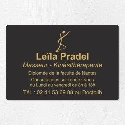 Plaque kiné personnalisée économique en PVC gravoply 30x20cm