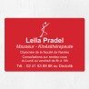 Plaque kiné personnalisée économique en PVC gravoply 30x20cm