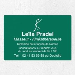 Plaque kiné personnalisée économique en PVC gravoply 30x20cm