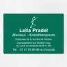 Plaque kiné personnalisée économique en PVC gravoply 30x20cm