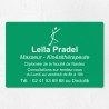 Plaque kiné personnalisée économique en PVC gravoply 30x20cm