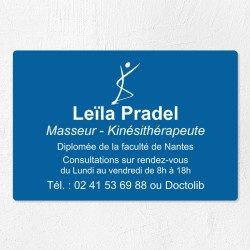 Plaque kiné personnalisée économique en PVC gravoply 30x20cm