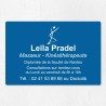 Plaque kiné personnalisée économique en PVC gravoply 30x20cm