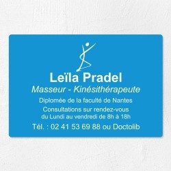Plaque kiné personnalisée économique en PVC gravoply 30x20cm