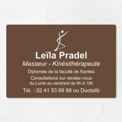 Plaque kiné personnalisée économique en PVC gravoply 30x20cm